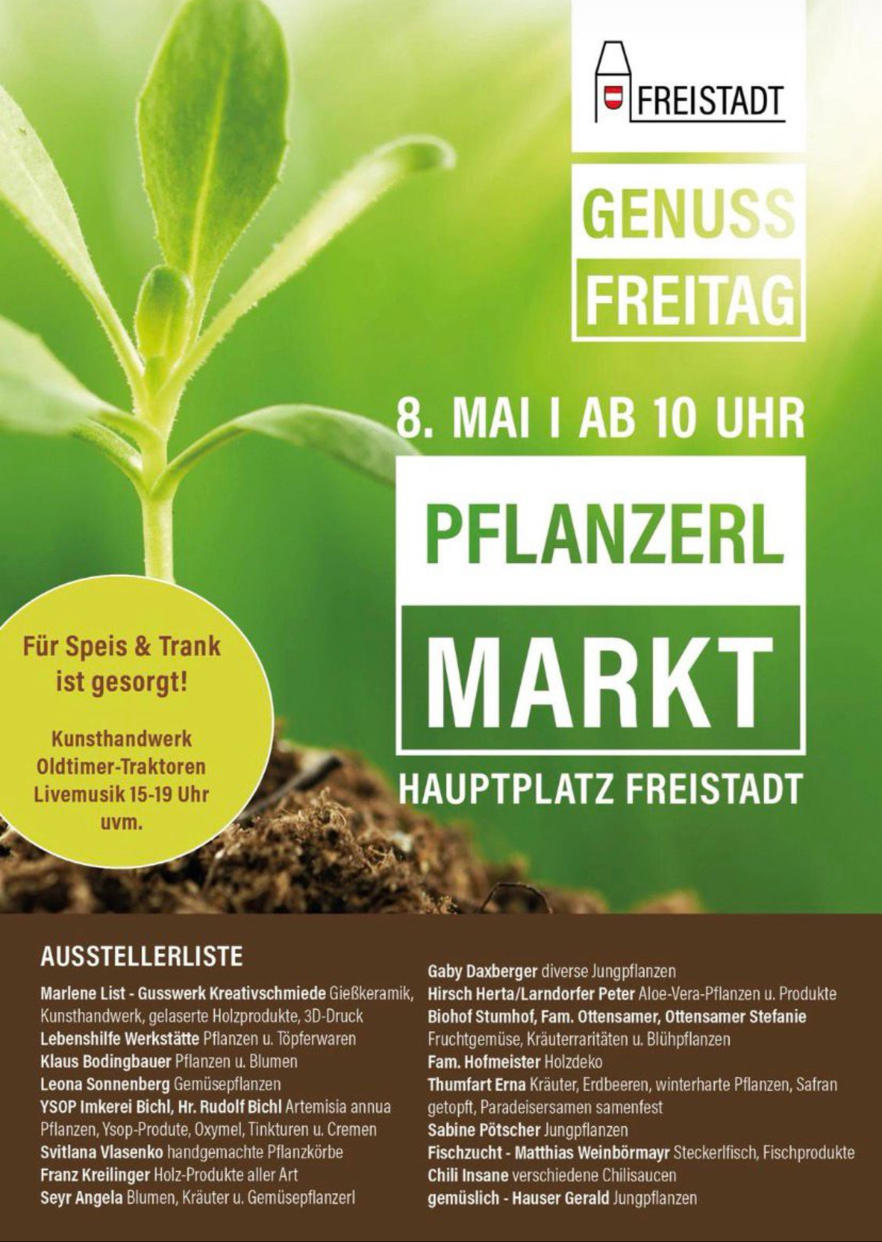Pflanzerlmarkt Auftakt Freistädter Freitagsmarkt